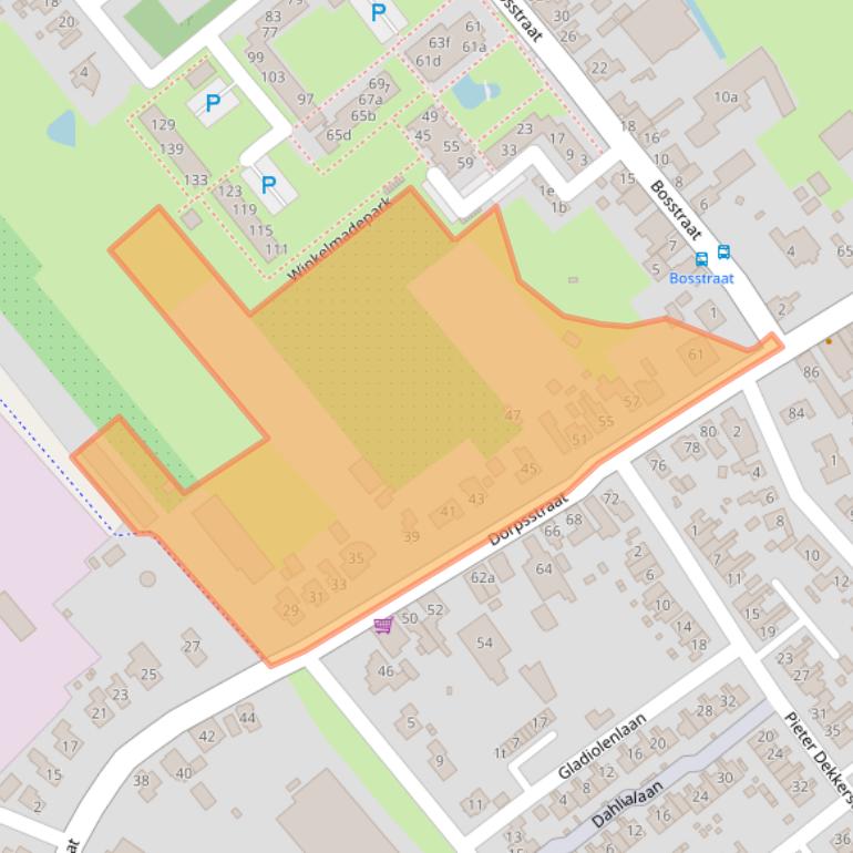 Kaart van postcodegebied 1731RB.