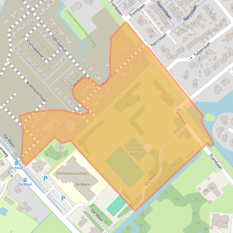 Kaart van postcodegebied 1731RR.