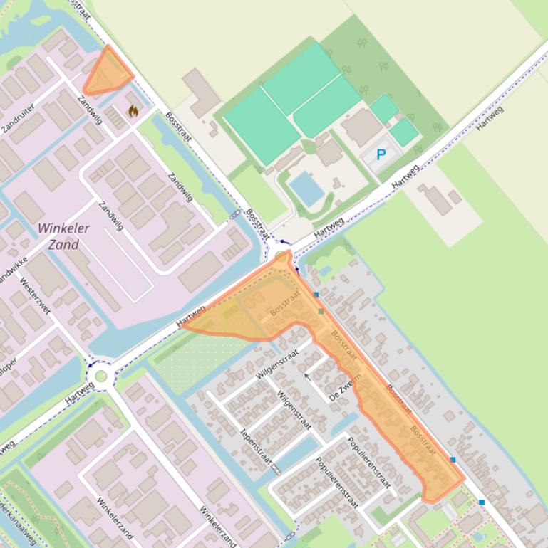 Kaart van postcodegebied 1731SC.