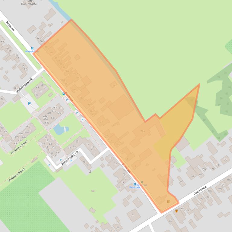 Kaart van postcodegebied 1731SE.
