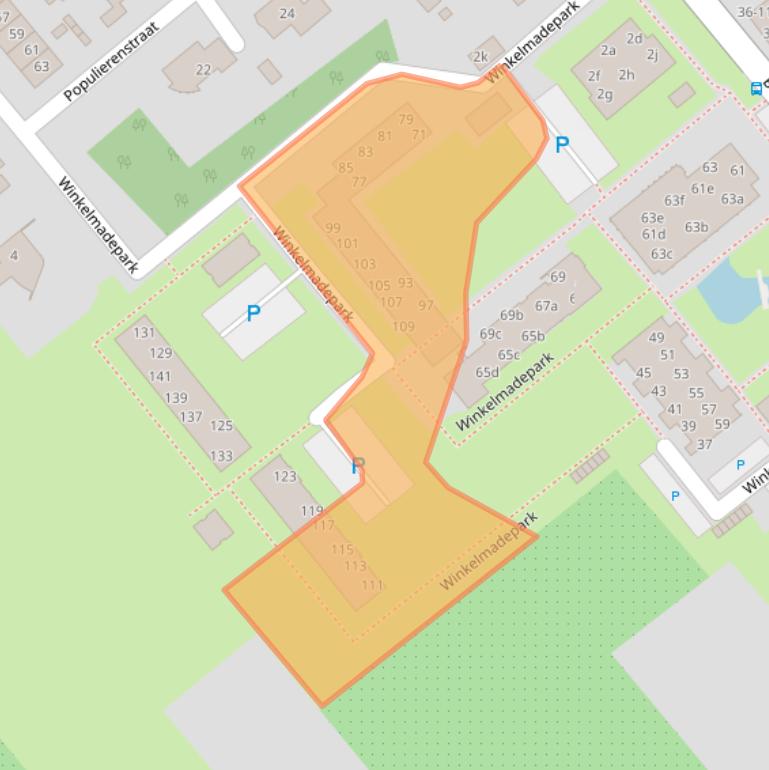 Kaart van postcodegebied 1731SK.