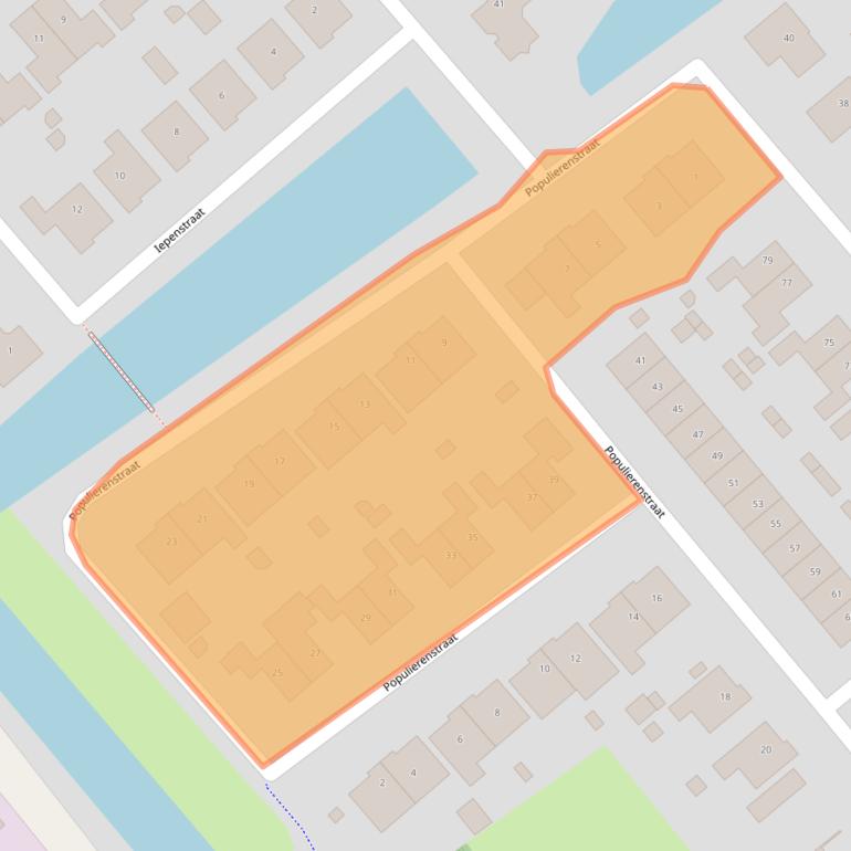 Kaart van postcodegebied 1731SR.