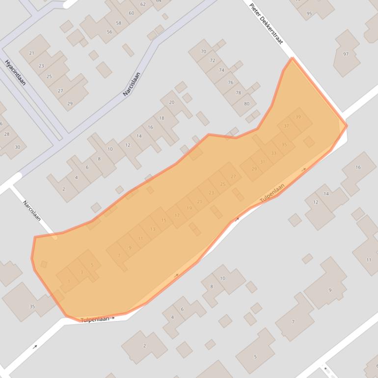 Kaart van postcodegebied 1731WD.