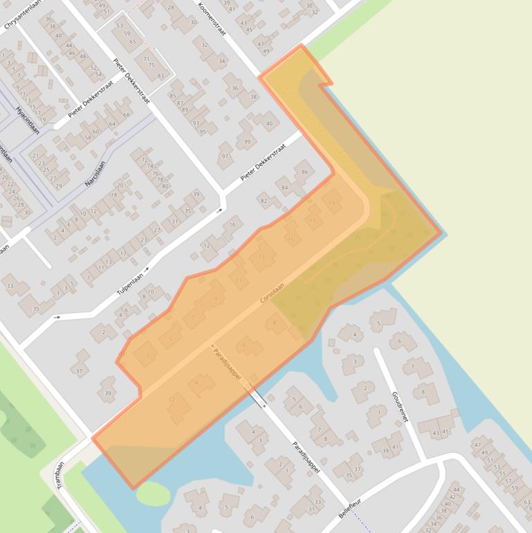 Kaart van postcodegebied 1731WE.