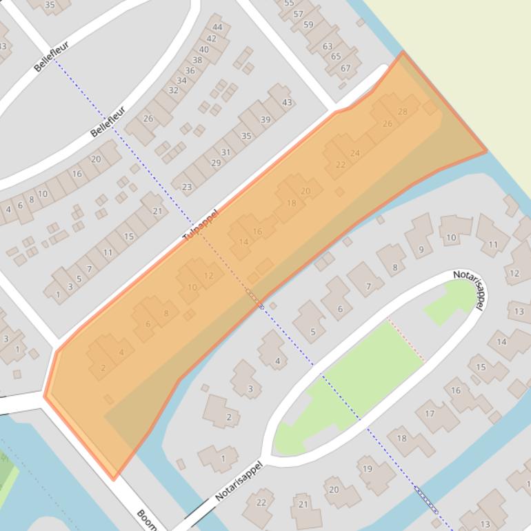 Kaart van postcodegebied 1731WP.