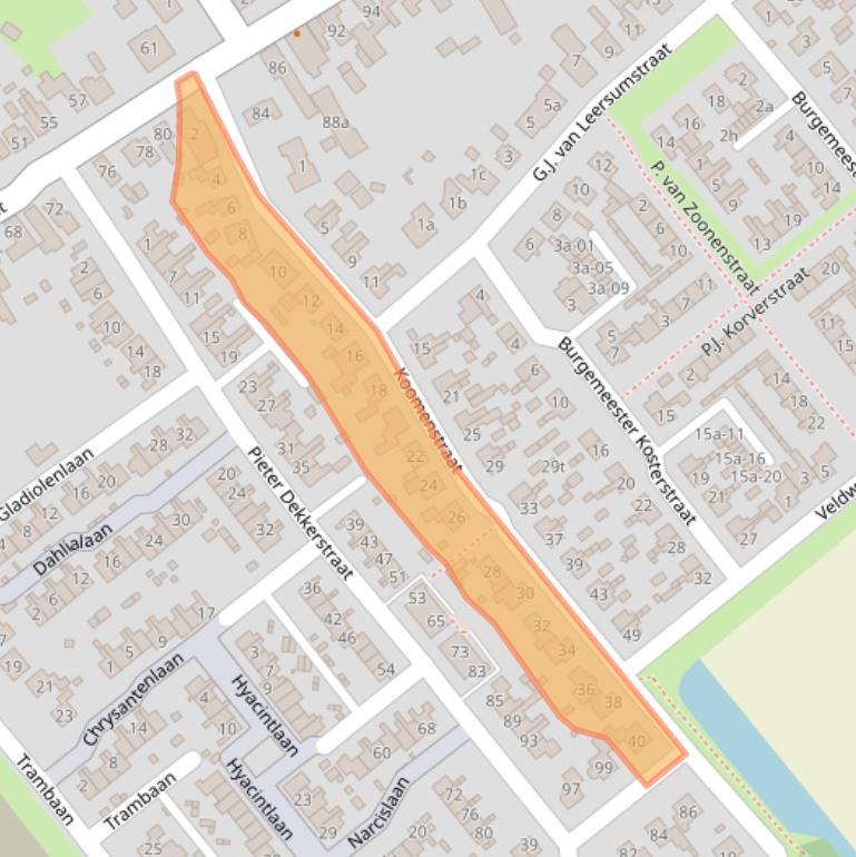 Kaart van postcodegebied 1731XB.