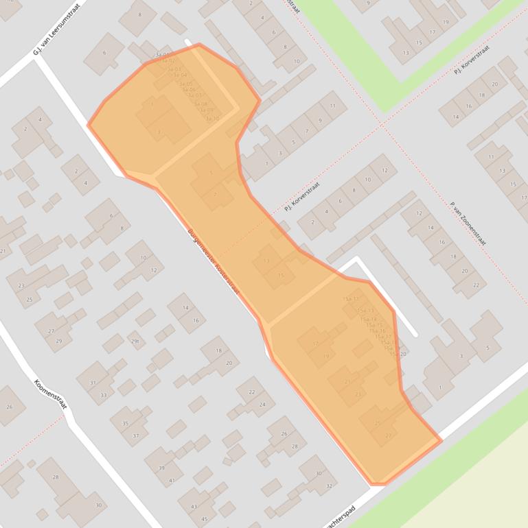 Kaart van postcodegebied 1731XD.