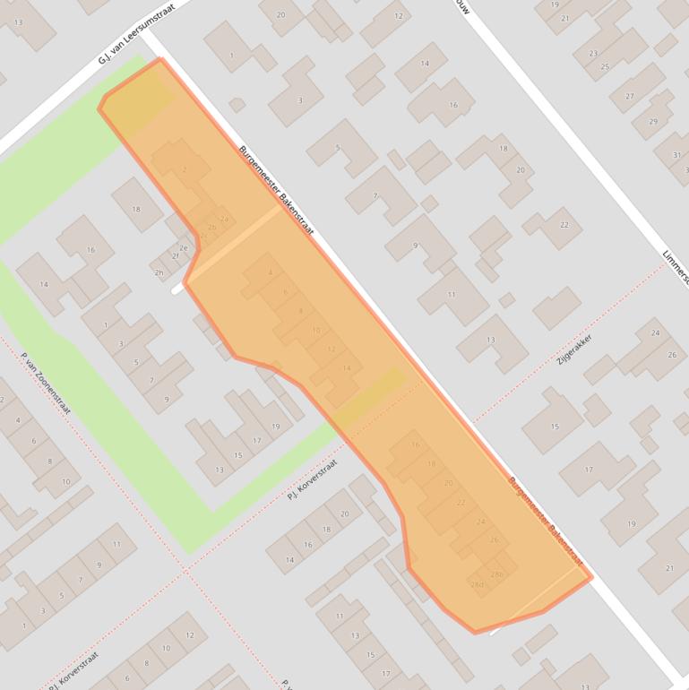 Kaart van postcodegebied 1731XK.