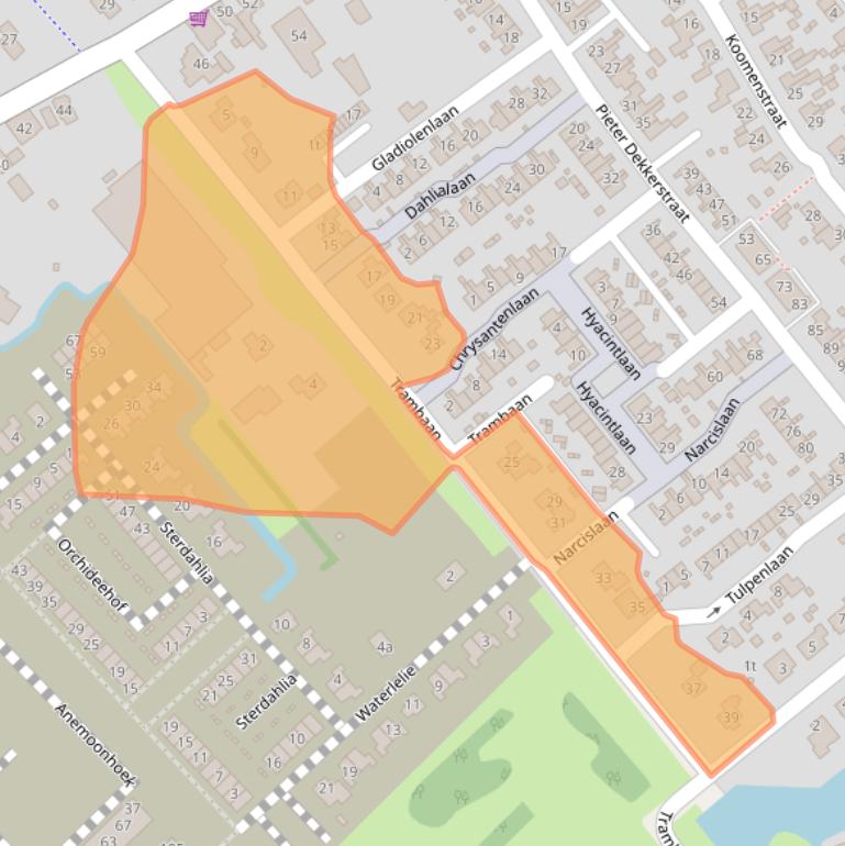Kaart van postcodegebied 1731XS.
