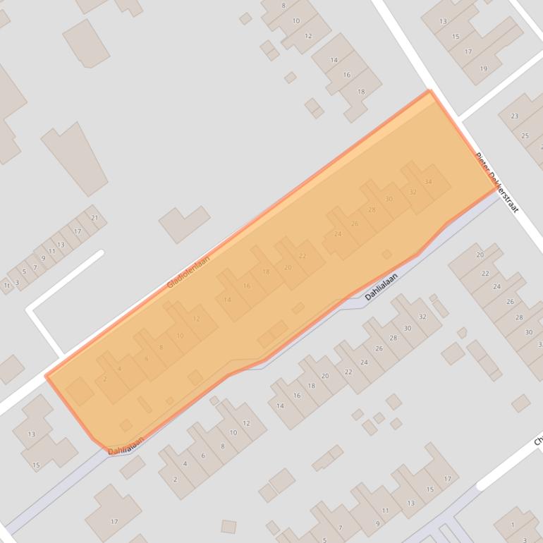 Kaart van postcodegebied 1731XV.