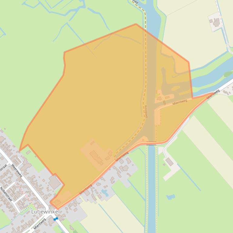 Kaart van postcodegebied 1732LD.