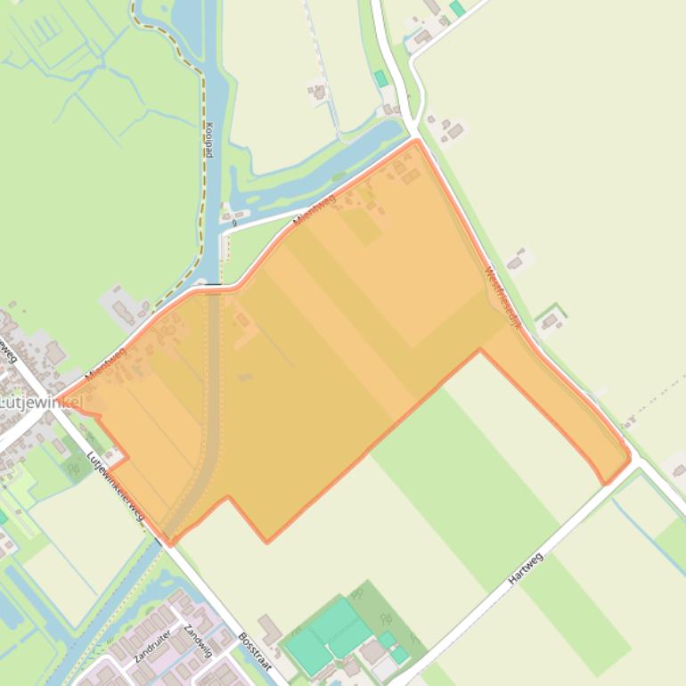 Kaart van postcodegebied 1732LG.