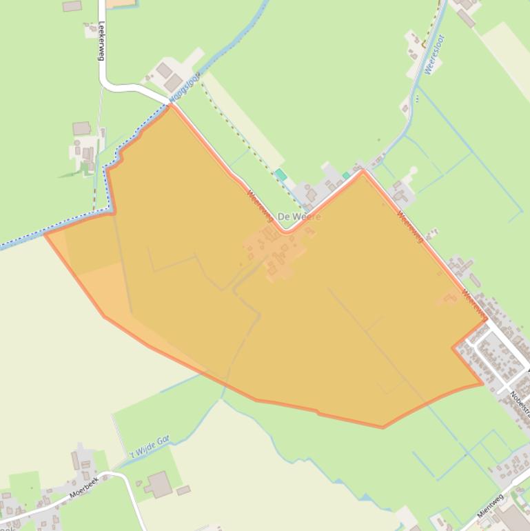 Kaart van postcodegebied 1732LK.