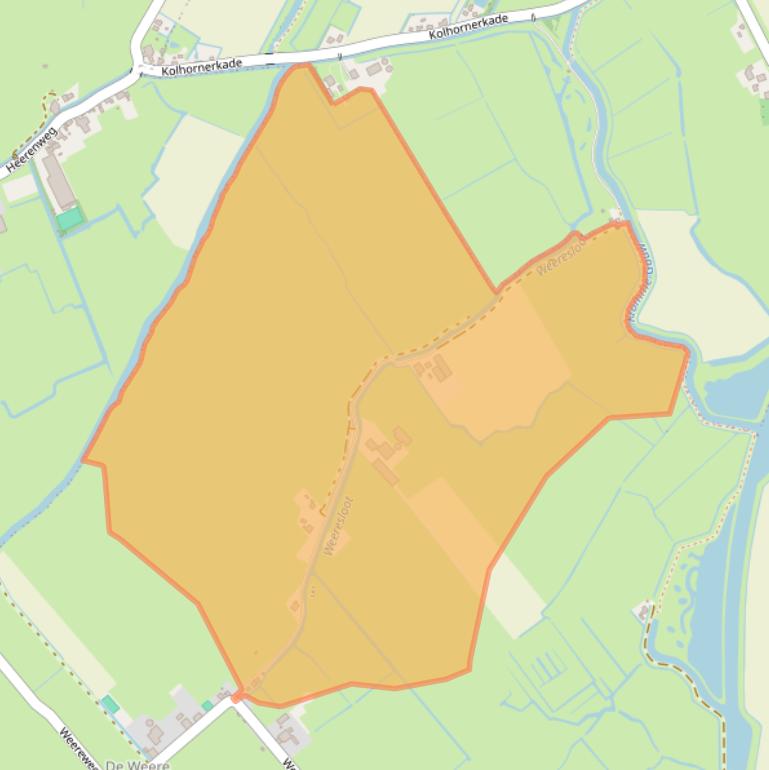 Kaart van postcodegebied 1732LW.