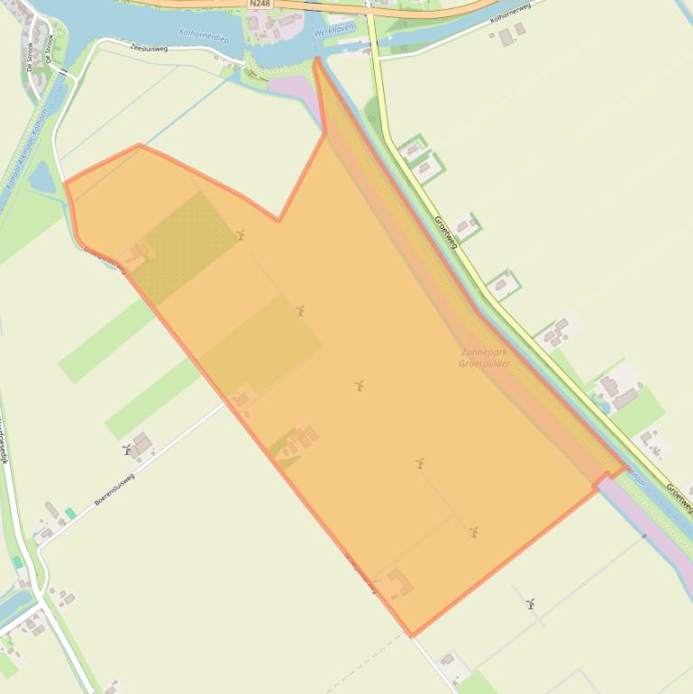 Kaart van postcodegebied 1732NN.