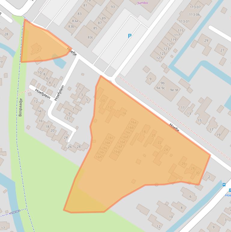 Kaart van postcodegebied 1733AC.