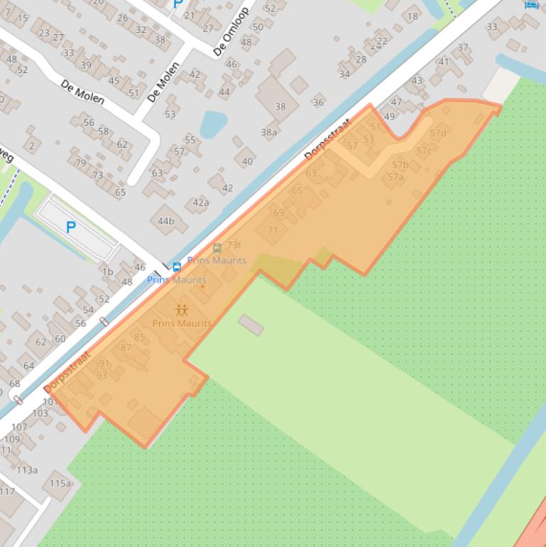 Kaart van postcodegebied 1733AE.