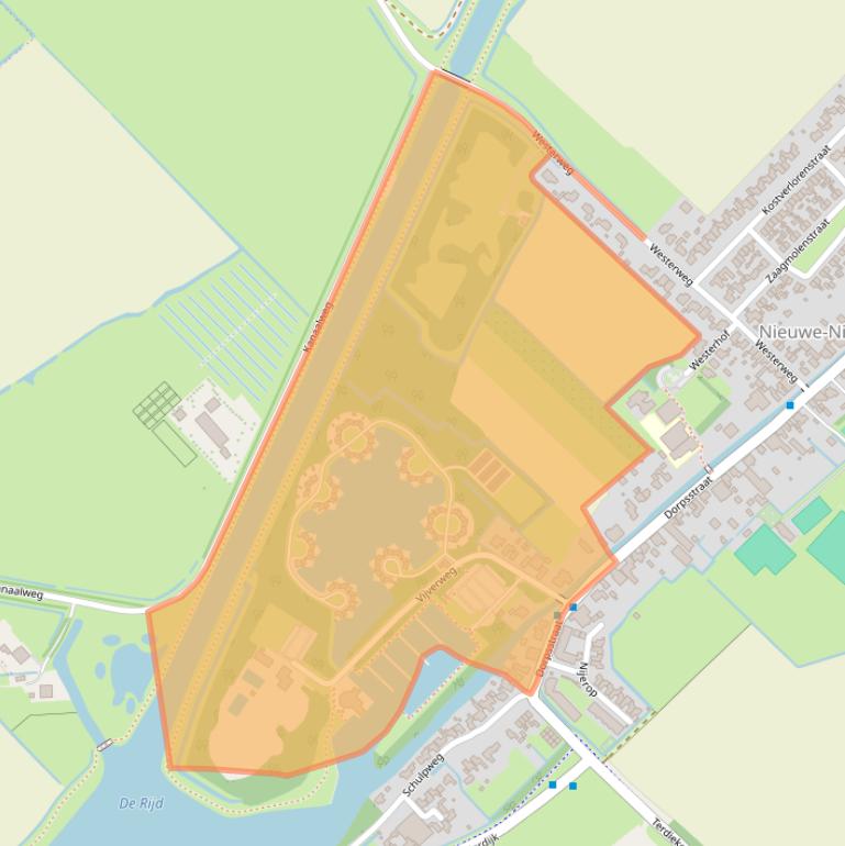 Kaart van postcodegebied 1733AS.