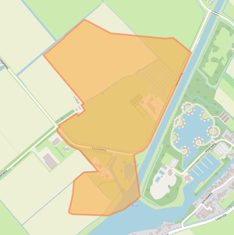 Kaart van postcodegebied 1733GJ.