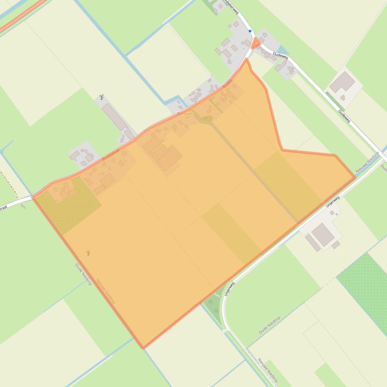 Kaart van postcodegebied 1733JD.