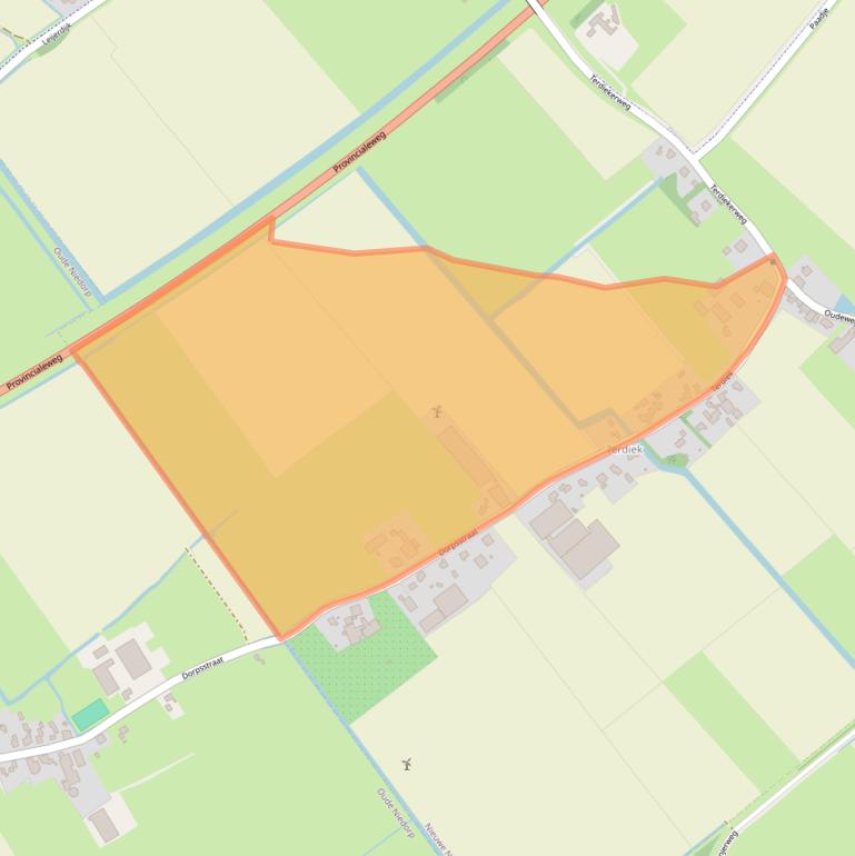 Kaart van postcodegebied 1733JE.