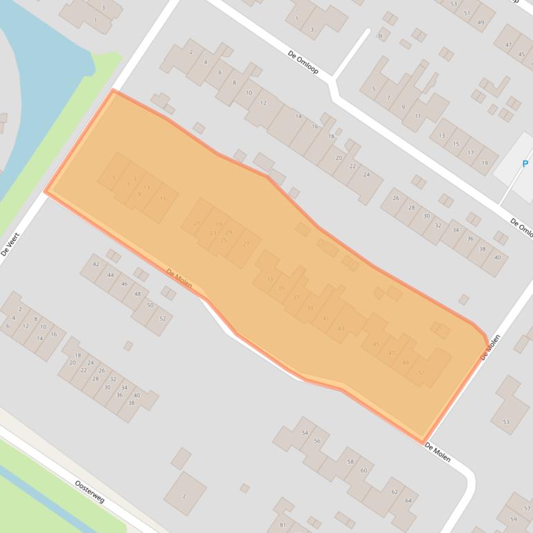 Kaart van postcodegebied 1733LC.