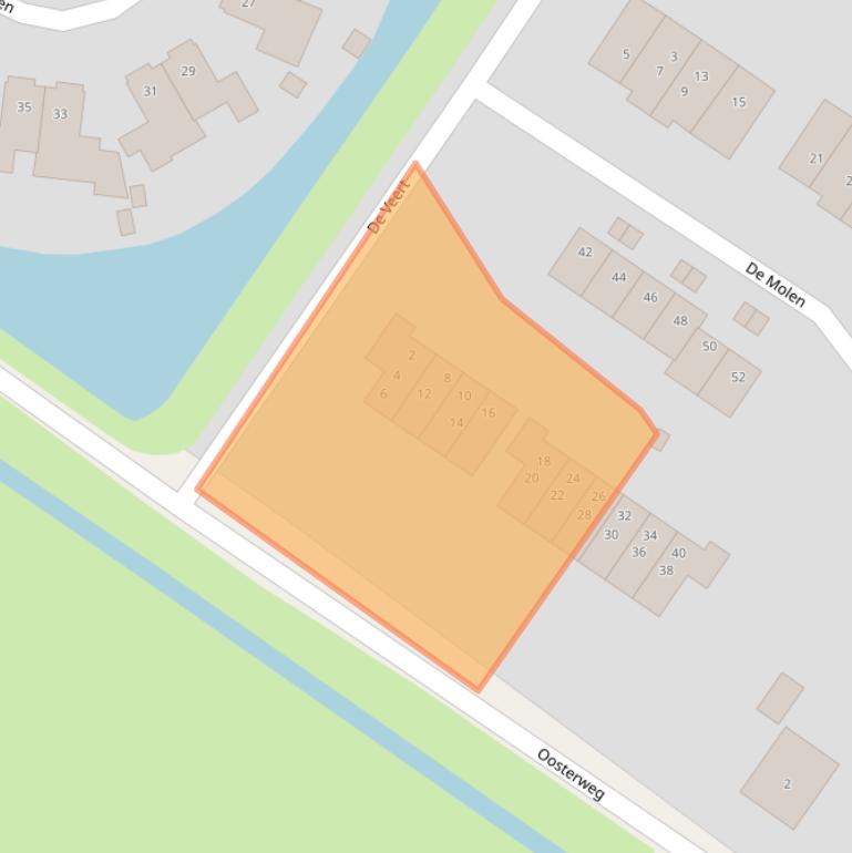 Kaart van postcodegebied 1733LD.