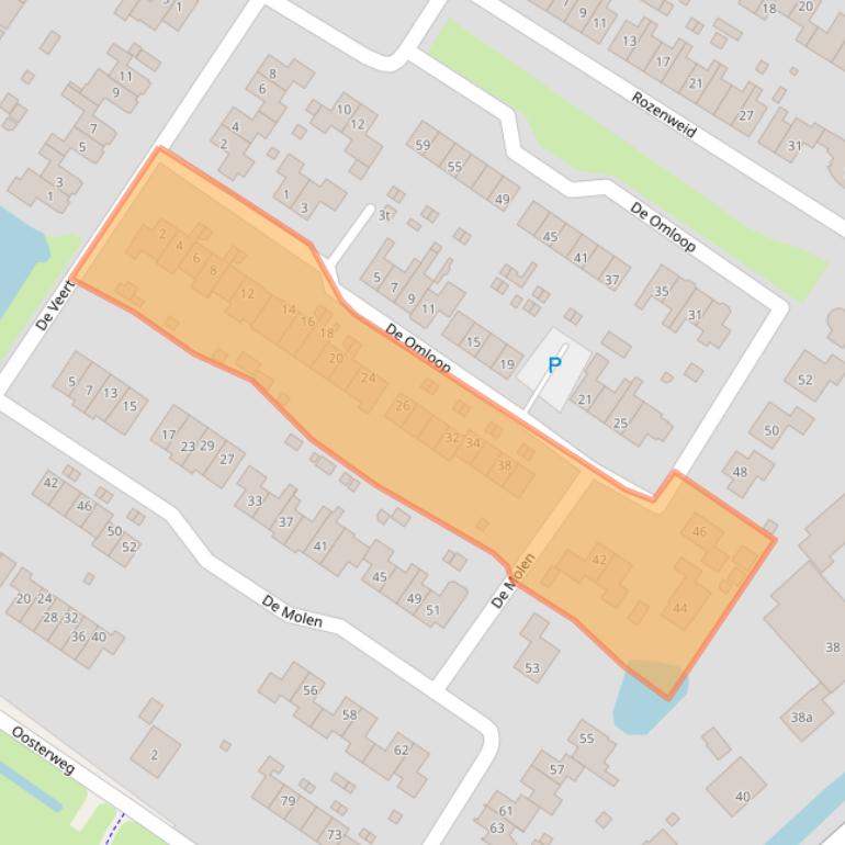 Kaart van postcodegebied 1733LJ.