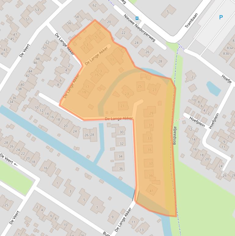 Kaart van postcodegebied 1733LW.