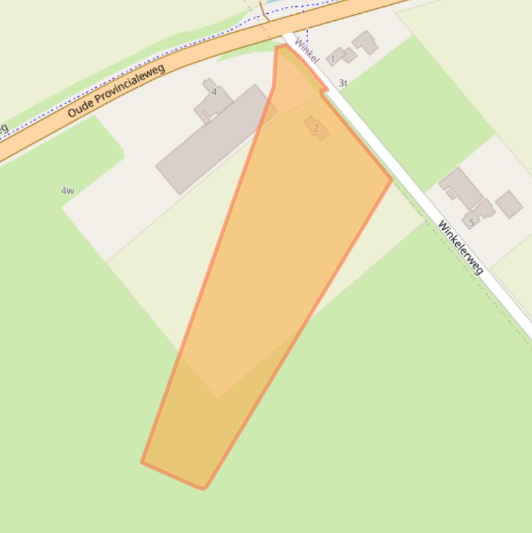 Kaart van postcodegebied 1733NJ.