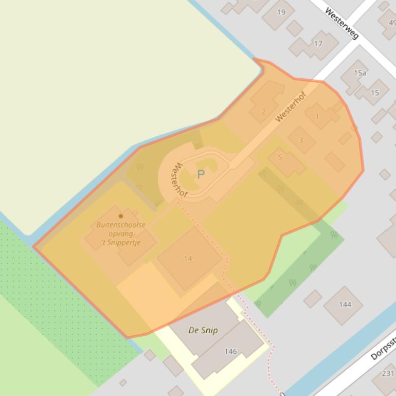 Kaart van postcodegebied 1733VJ.