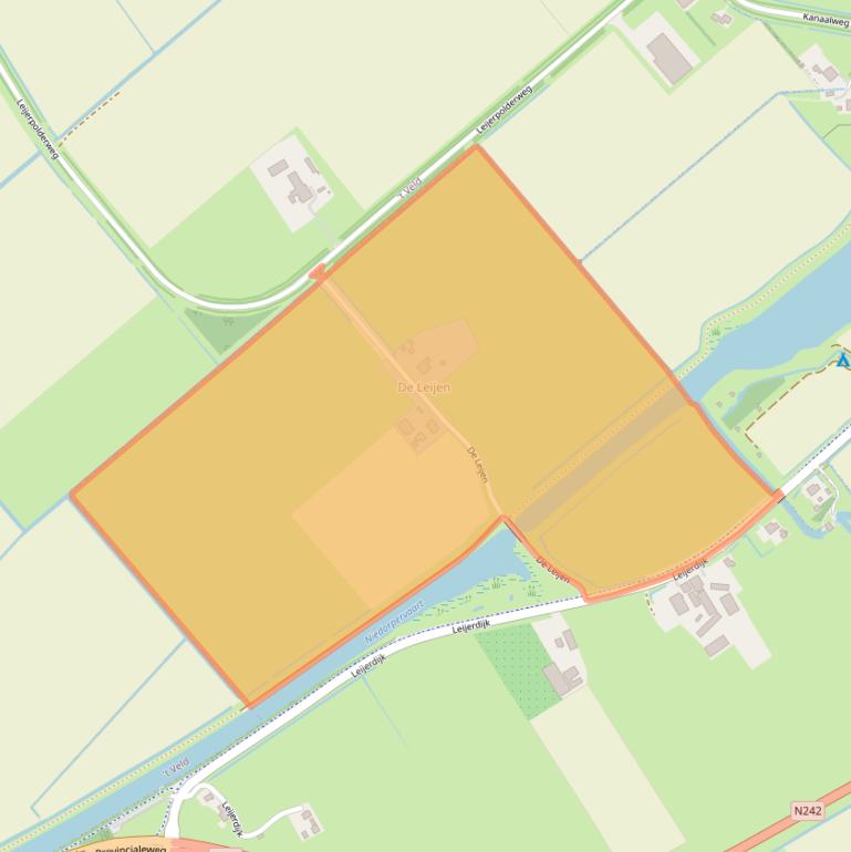 Kaart van postcodegebied 1734JB.