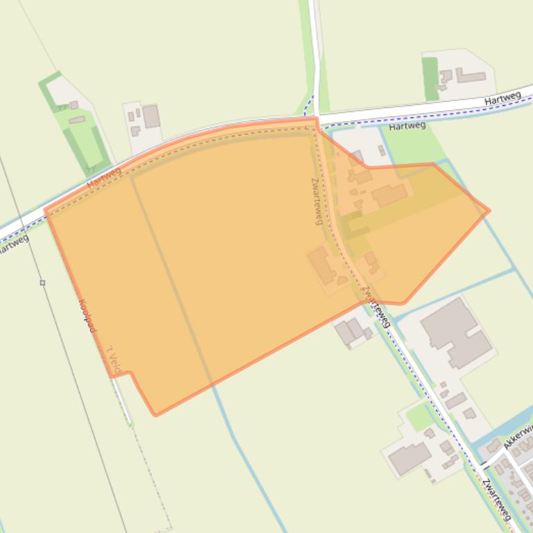 Kaart van postcodegebied 1735EH.