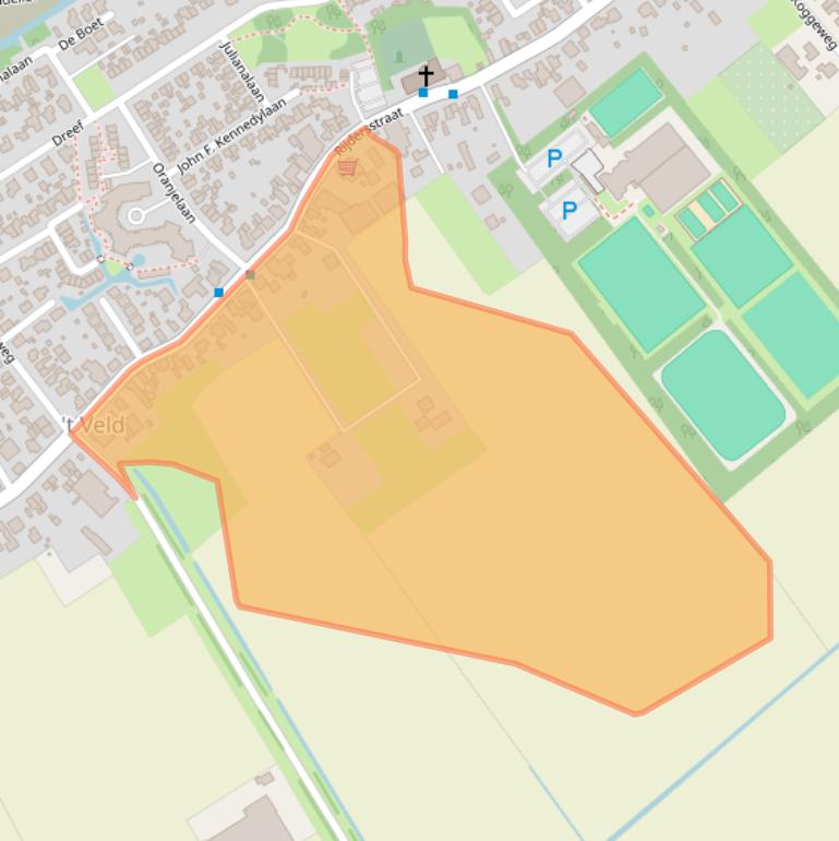 Kaart van postcodegebied 1735GE.