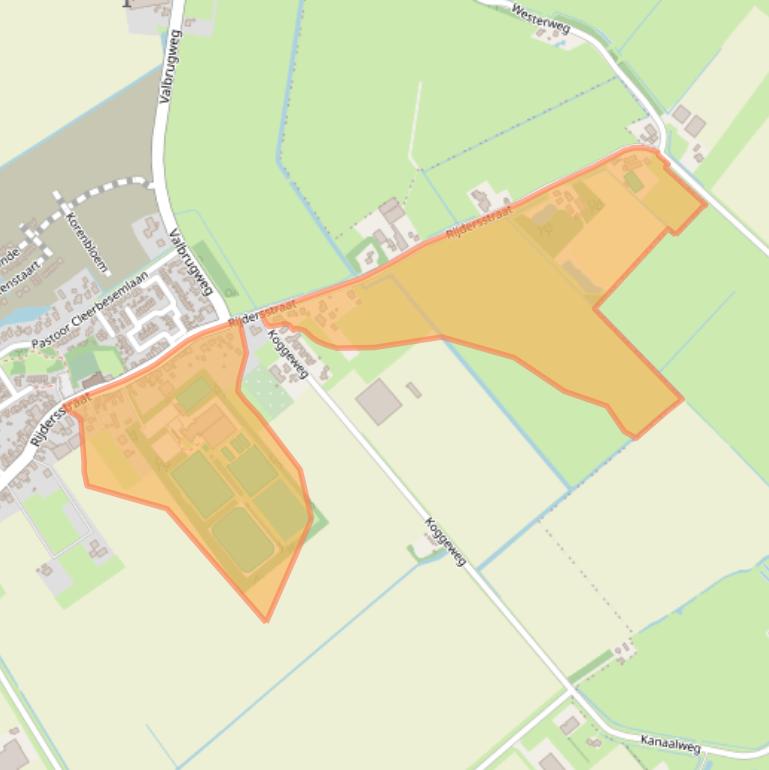 Kaart van postcodegebied 1735GG.