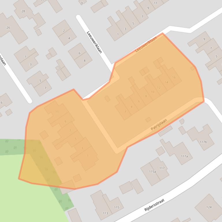 Kaart van postcodegebied 1735GM.