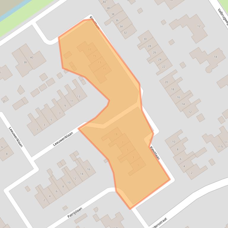 Kaart van postcodegebied 1735GT.