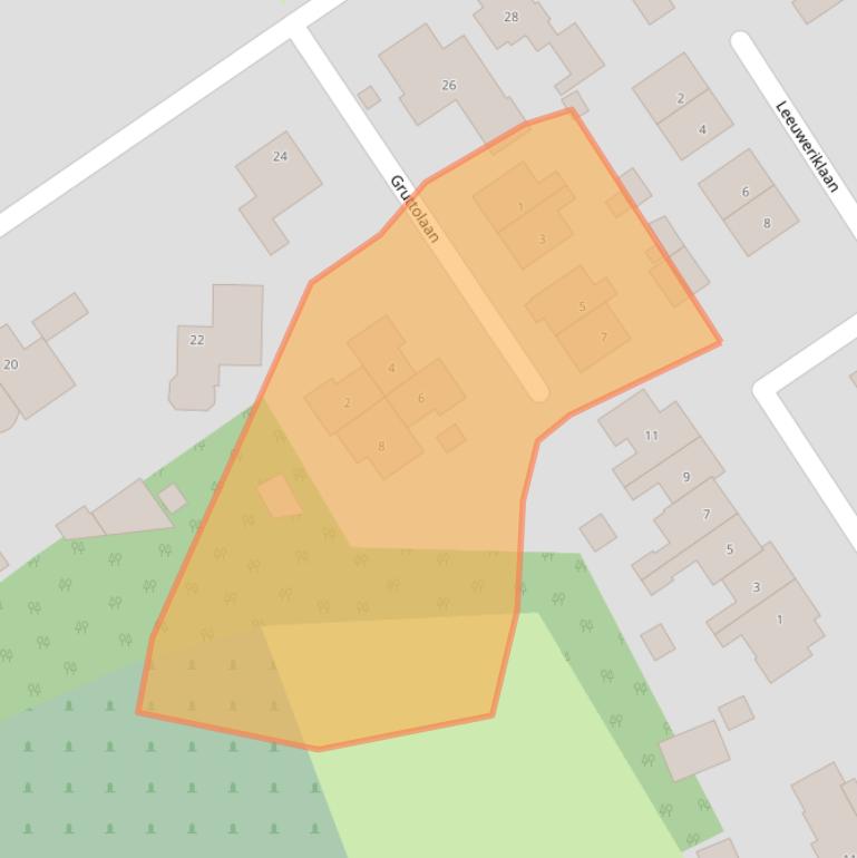 Kaart van postcodegebied 1735GW.