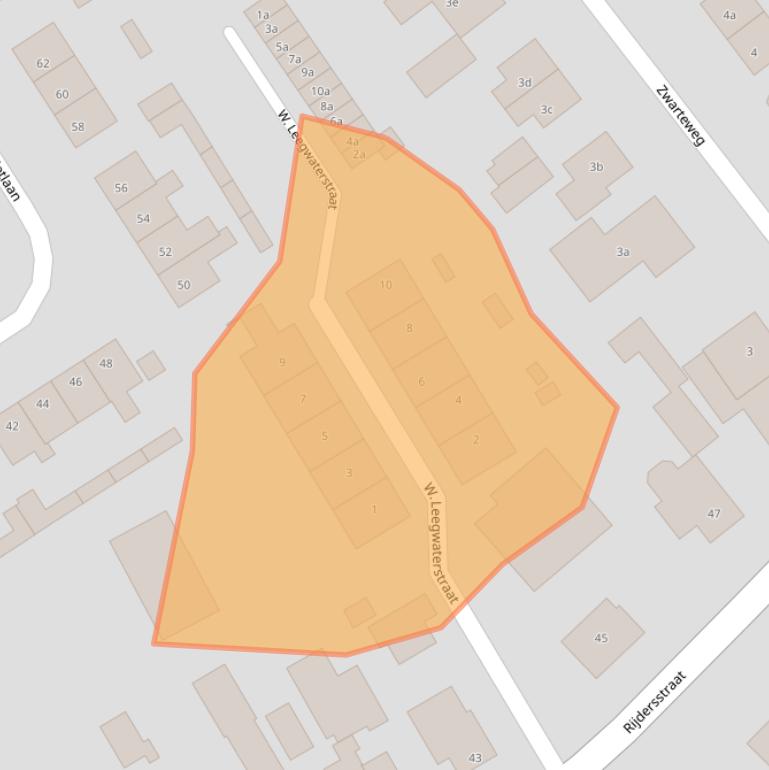 Kaart van postcodegebied 1735GX.