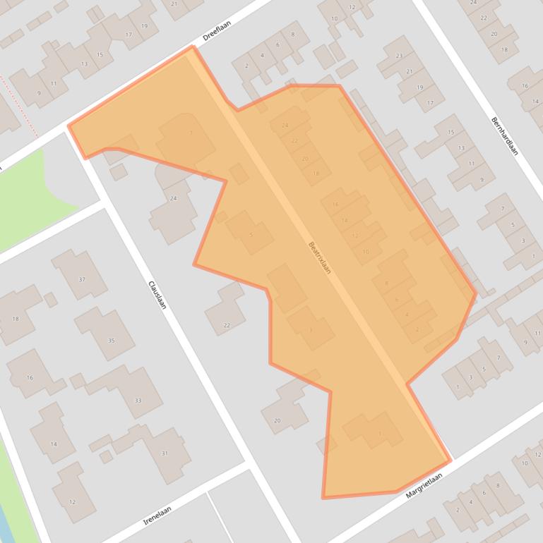 Kaart van postcodegebied 1735HH.