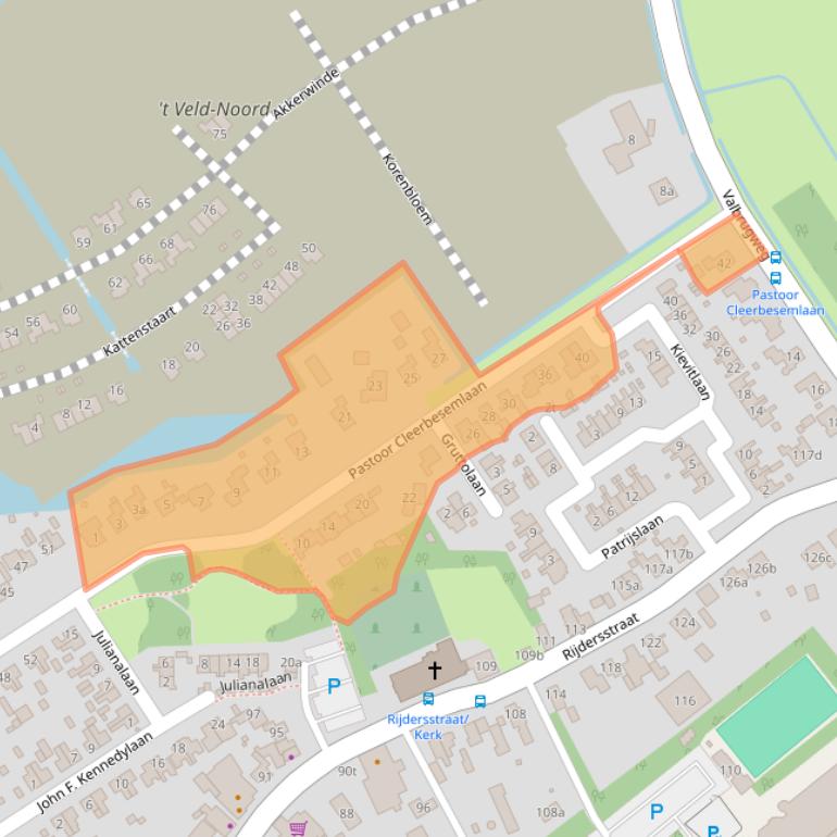 Kaart van postcodegebied 1735HX.