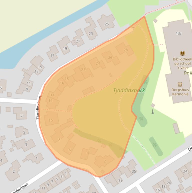 Kaart van postcodegebied 1735KB.