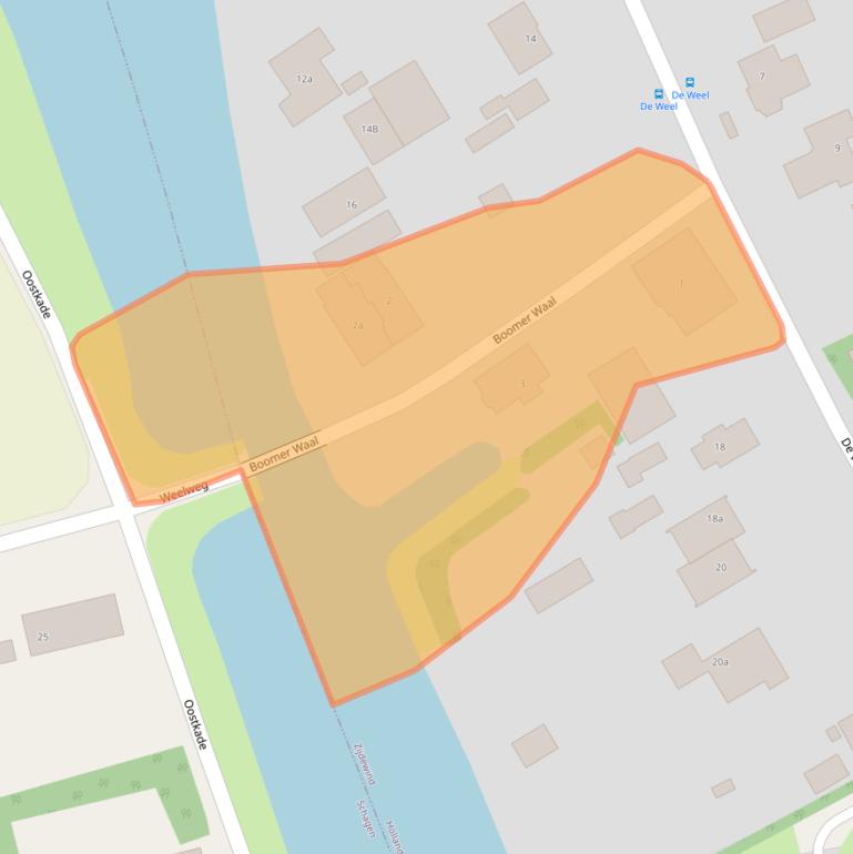 Kaart van postcodegebied 1736KA.