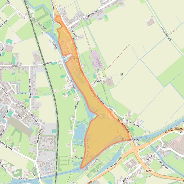 Kaart van postcodegebied 1736KB.