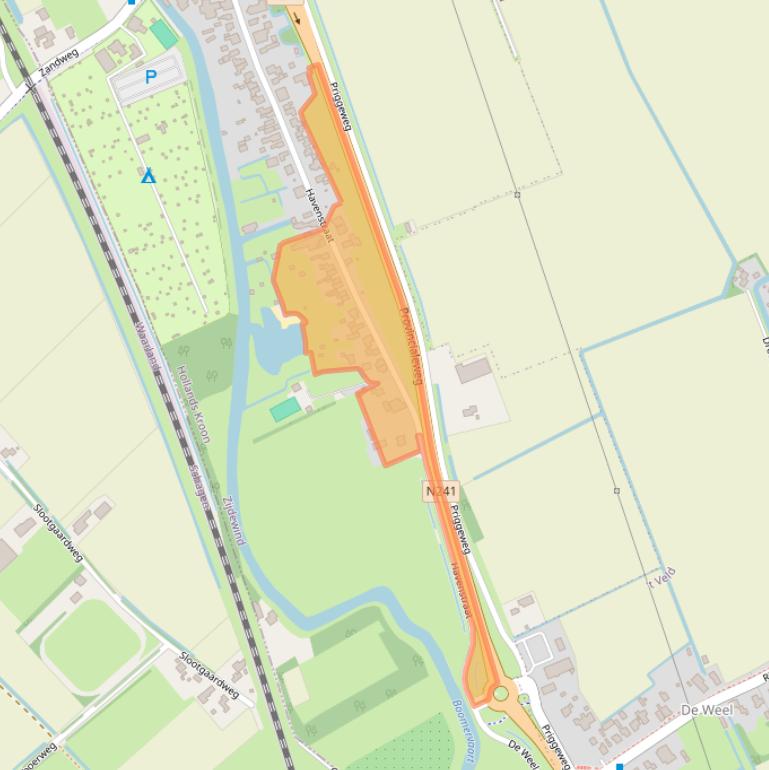 Kaart van postcodegebied 1736KC.