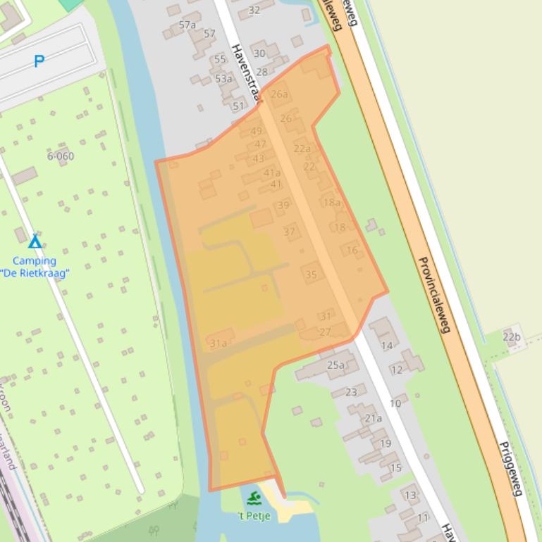 Kaart van postcodegebied 1736KD.