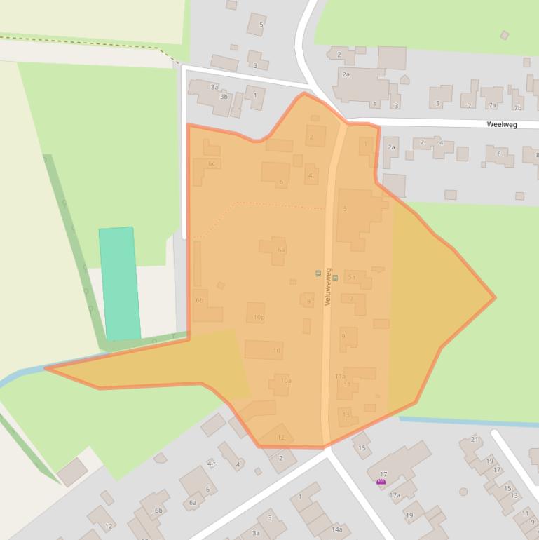 Kaart van postcodegebied 1738BC.