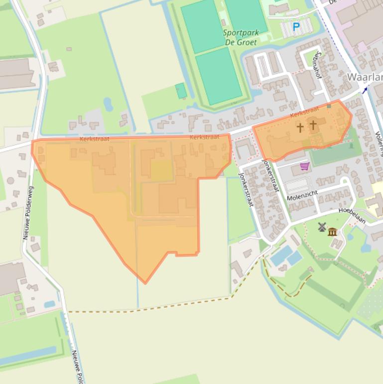 Kaart van postcodegebied 1738BJ.