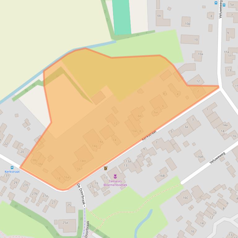 Kaart van postcodegebied 1738BK.