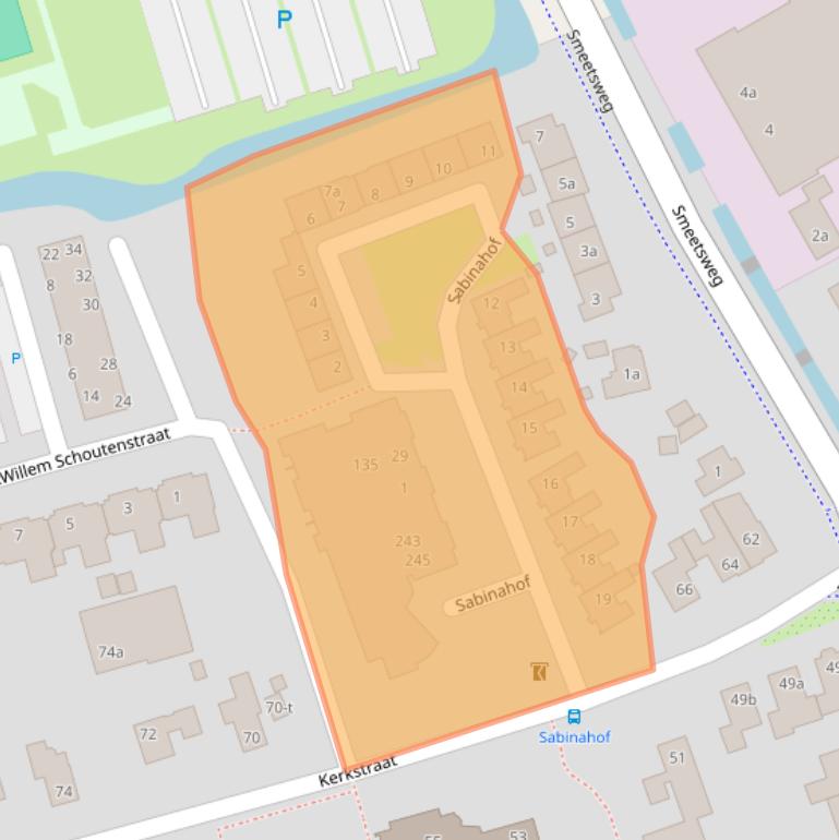 Kaart van postcodegebied 1738BN.